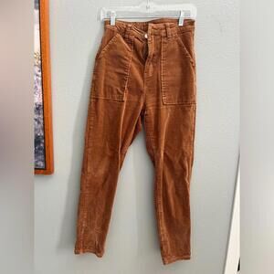 Corduroy straight leg pants
